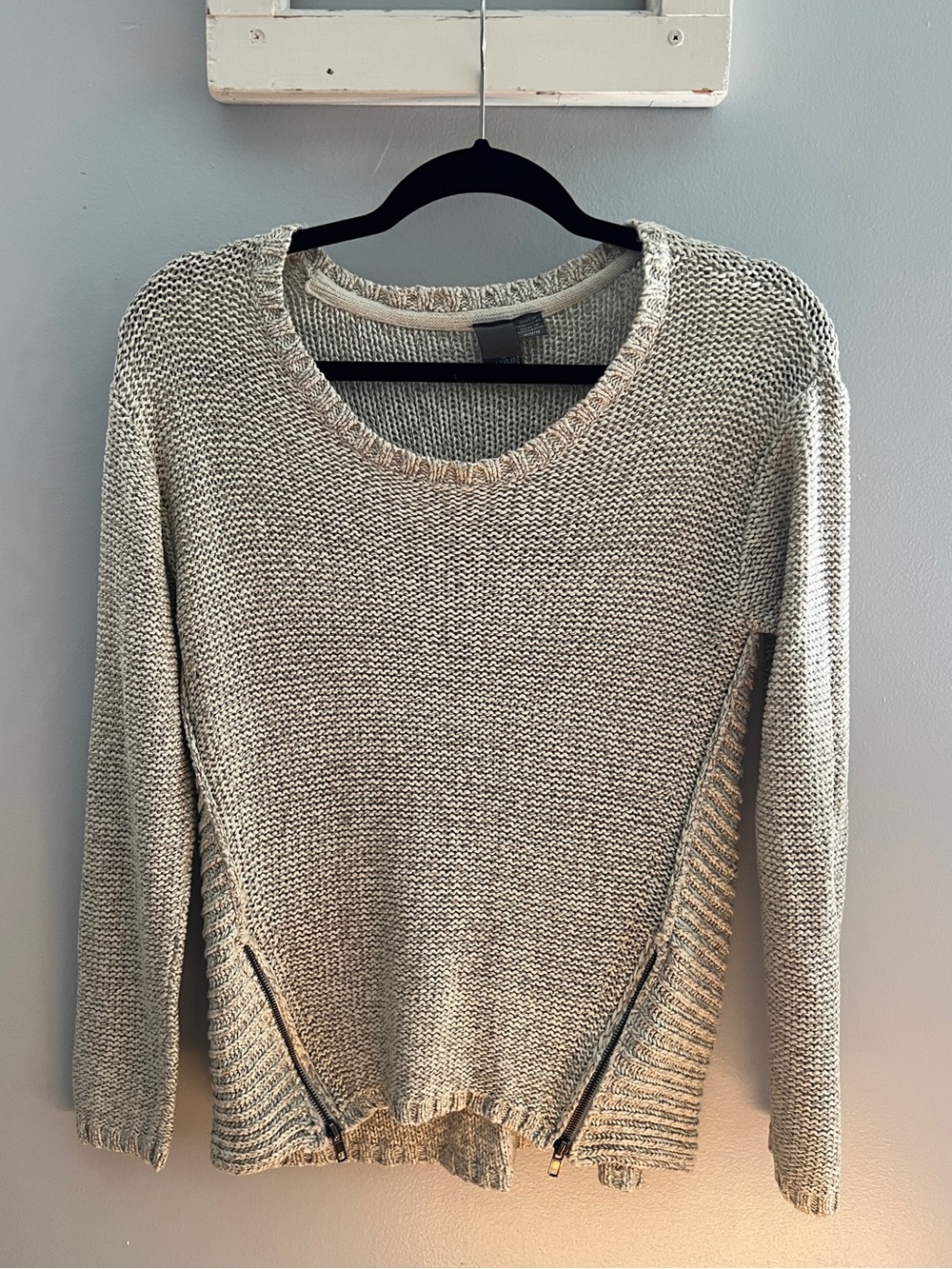 Knit Sweater with Zip Detail